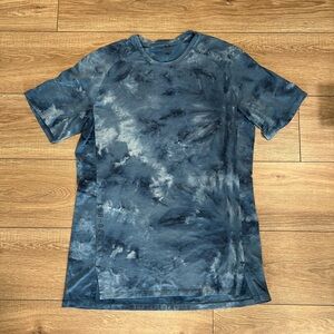 Lululemon Always Agile short sleeve navy tie-dye t-shirt